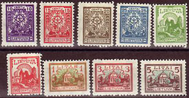 Pirmoji naujosios valitos standartinių pašto ženklų laida